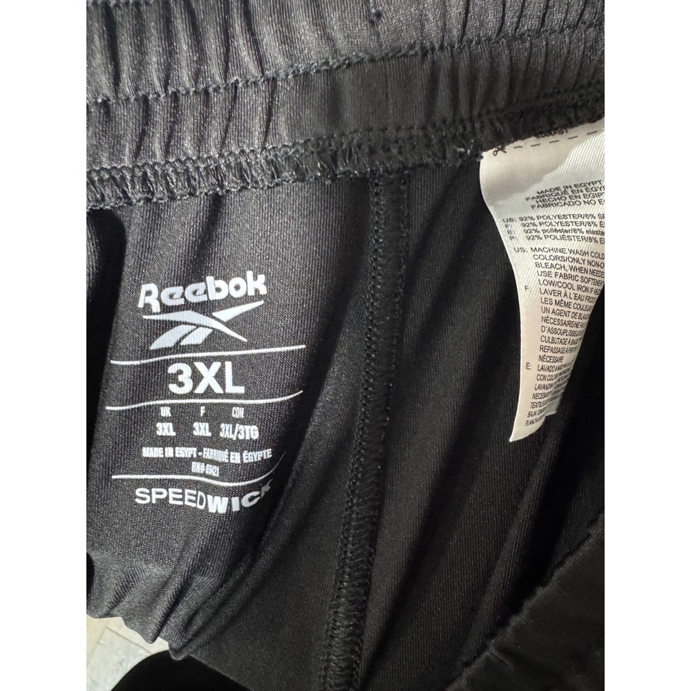 Reebok Speedwick Mens 3XL Black Athletic Training Pants Drawstring Pockets - Picture 2 of 6